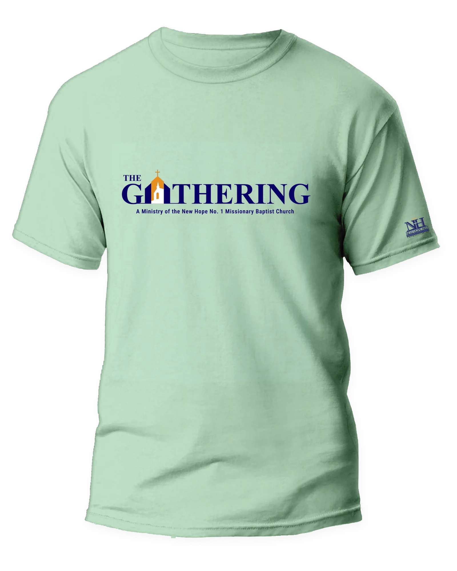 t-shirt, mint green for The Gathering ministry